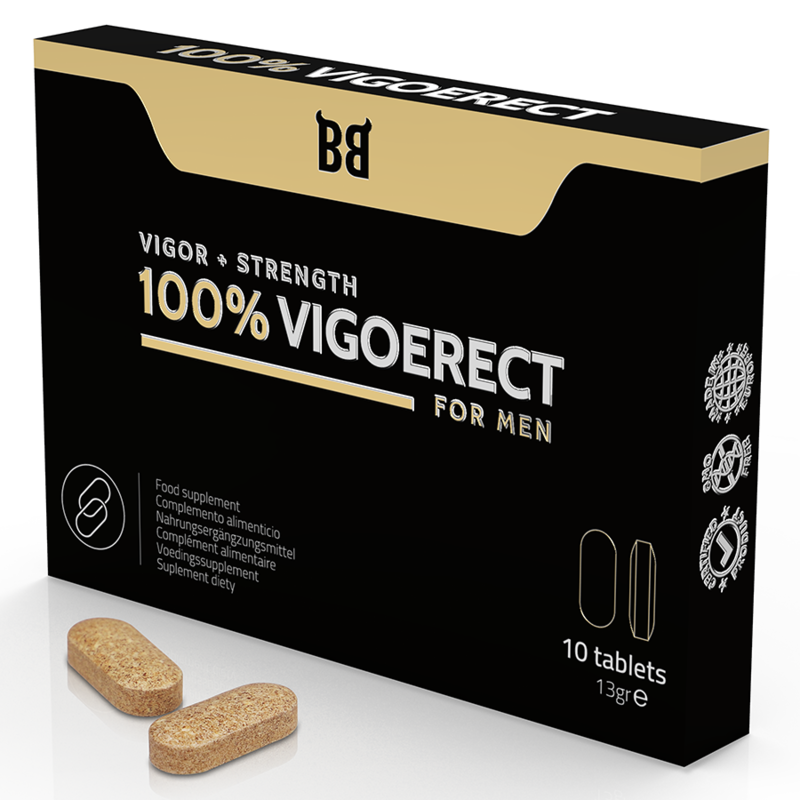 BLACK BULL - 100% VIGOERECT VIGOR + STRENGTH FOR MEN 10 TABLETS - 53Xshop