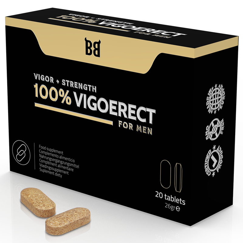 BLACK BULL - 100% VIGOERECT VIGOR + STRENGTH FOR MEN 20 TABLETS - 53Xshop