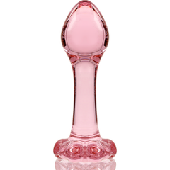 NEBULA SERIES BY IBIZA - MODEL 2 ANAL PLUG BOROSILICATE GLASS CLEAR 11 CM -O- 3.5 CM