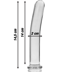SÉRIE NEBULA PAR IBIZA - MODÈLE 8 GODE EN VERRE BOROSILICATE TRANSPARENT 14,5 CM -O- 2 CM
