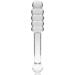 NEBULA SERIES BY IBIZA - MODEL 20 DILDO BOROSILICATE GLASS CLEAR 20.5 CM -O- 3 CM