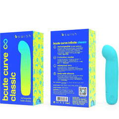 B SWISH - BCUTE CURVE INFINITE CLASSIC RECHARGEABLE VIBRATOR BLUE SILICONE