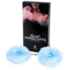 SECRETPLAY - BLUE LIGHT MARABOU HANDCUFFS - 53Xshop