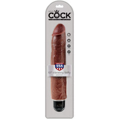 KING COCK - REALISTIC PENIS VIBRATOR 25.6 CM BROWN