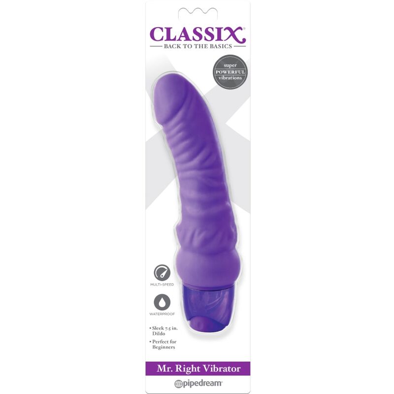 VIBRATING DILDO MULTI-SPEED 15.5 CM PURPLE | 53Xshop