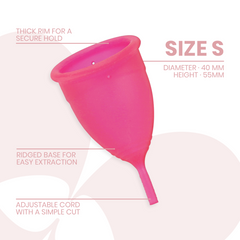 INTIMICHIC - MENSTRUAL CUP MEDICAL GRADE SILICONE - SIZE S - 53Xshop