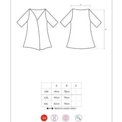 OBSESSIVE - 810-PEI-1 BLACK GOWN S/M