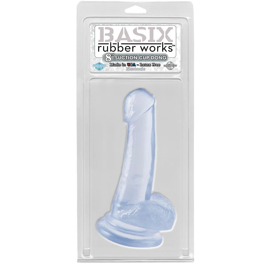 BASIX - GELATIN PENIS TRANSPARENT SUCTION 18 CM - 53Xshop