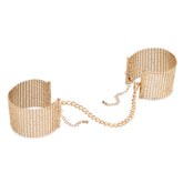 BIJOUX - DÉSIR MÉTALLIQUE GOLDEN METAL MESH HANDCUFFS - 53Xshop