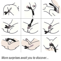 ARMONY - Y-WAND MASSAGER & VIBRATOR DOUBLE HEAD BLACK