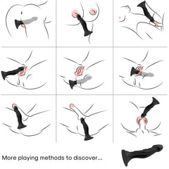 ARMONY - DILDO VIBRATOR & ANAL PLUG REMOTE CONTROL BLACK