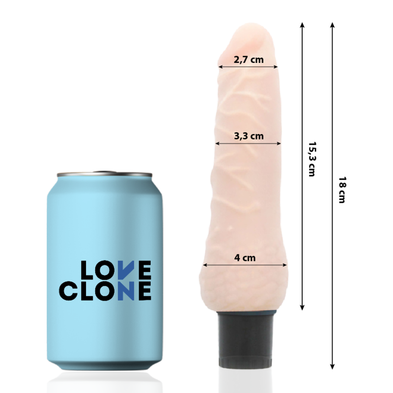 LOVECLONE - SVEN SELF LUBRICATION VIBRATOR 18.5 CM -O- 3.3 CM - 53Xshop
