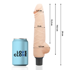 LOVECLONE - HARALD SELF LUBRICATION VIBRATOR 24 CM -O- 4 CM - 53Xshop