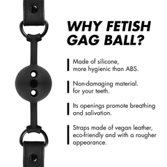 FETISH SUBMISSIVE BONDAGE - BREATHABLE SILICONE BALL GAG