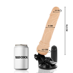BASECOCK - REALISTIC VIBRATOR REMOTE CONTROL FLESH 19.5 CM -O- 4 CM - 53Xshop