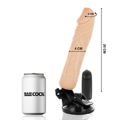BASECOCK - REALISTIC VIBRATOR REMOTE CONTROL FLESH 20 CM -O- 4 CM - 53Xshop