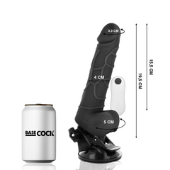 BASECOCK - REALISTIC VIBRATOR REMOTE CONTROL NATURAL WITH TESTICLES 19.5 CM -O- 4 CM - 53Xshop
