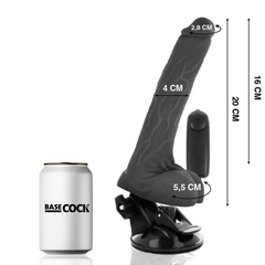 BASECOCK - REALISTIC NATURAL REMOTE CONTROL VIBRATOR WITH TESTICLES 20 CM -O- 4 CM - 53Xshop