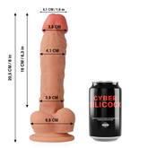 CYBER SILICOCK - ULTRA REALISTIC SOFT LIQUID SILICONE DONG 20.5 CM -O- 4.1 CM - 53Xshop