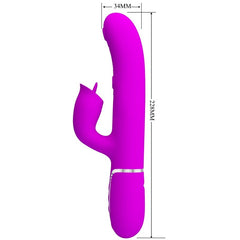 PRETTY LOVE - RABBIT VIBRATOR WITH LICKING FUCHSIA