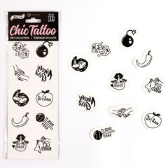 SECRET PLAY - SET OF 10 SPICY COLLECTION TEMPORARY TATTOOS
