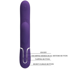 PRETTY LOVE - PERLITA G-SPOT VIBRATOR 3 IN 1 MULTIFUNCTION PURPLE