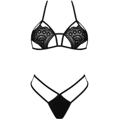 LIVCO CORSETTI FASHION - JIMENA LC 20216 BRA + THONG BLACK ONE SIZE