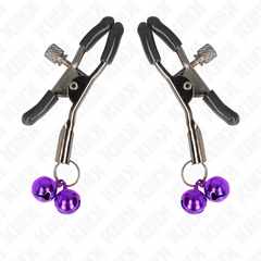 KINK - DOUBLE BELL NIPPLE CLAMP PURPLE 6 CM