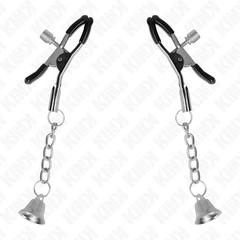 KINK - SILVER BELL PENDANT NIPPLE CLAMPS 6 CM