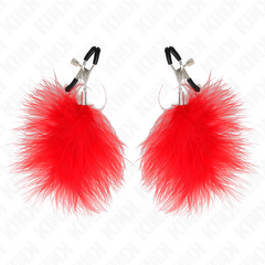 KINK - FEATHER NIPPLE CLAMP RED 7 CM