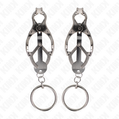 KINK - O-RING JAPANESE CLOVER NIPPLE CLAMPS SILVER