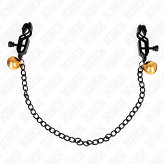 KINK - FLAT CHAIN NIPPLE CLAMPS AND BELL SILVER 30 CM