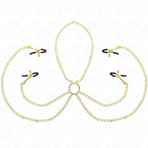KINK - 4 NIPPLE AND CLIT CLAMPS ADJUSTABLE GOLD