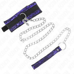 KINK - SHORT VELVET LACE NECKLACE WITH BELT 105 CM WITH NYLON TRIM 44 X 5.5 CM