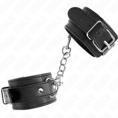 KINK - ATTACHES POIGNET FINES NOIRES RÉGLABLES 21-33 CM