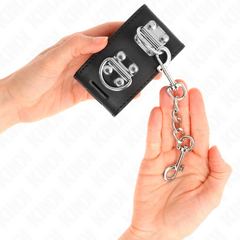 KINK - ATTACHES-POIGNETTES MULTIPOSITIONS AVEC FERMETURE CADENAS NOIR RÉGLABLE 16-23 CM X 5,5 CM