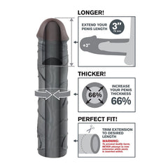 FANTASY X- TENSIONS - MEGA 3 EXTENSION BLACK - 53Xshop