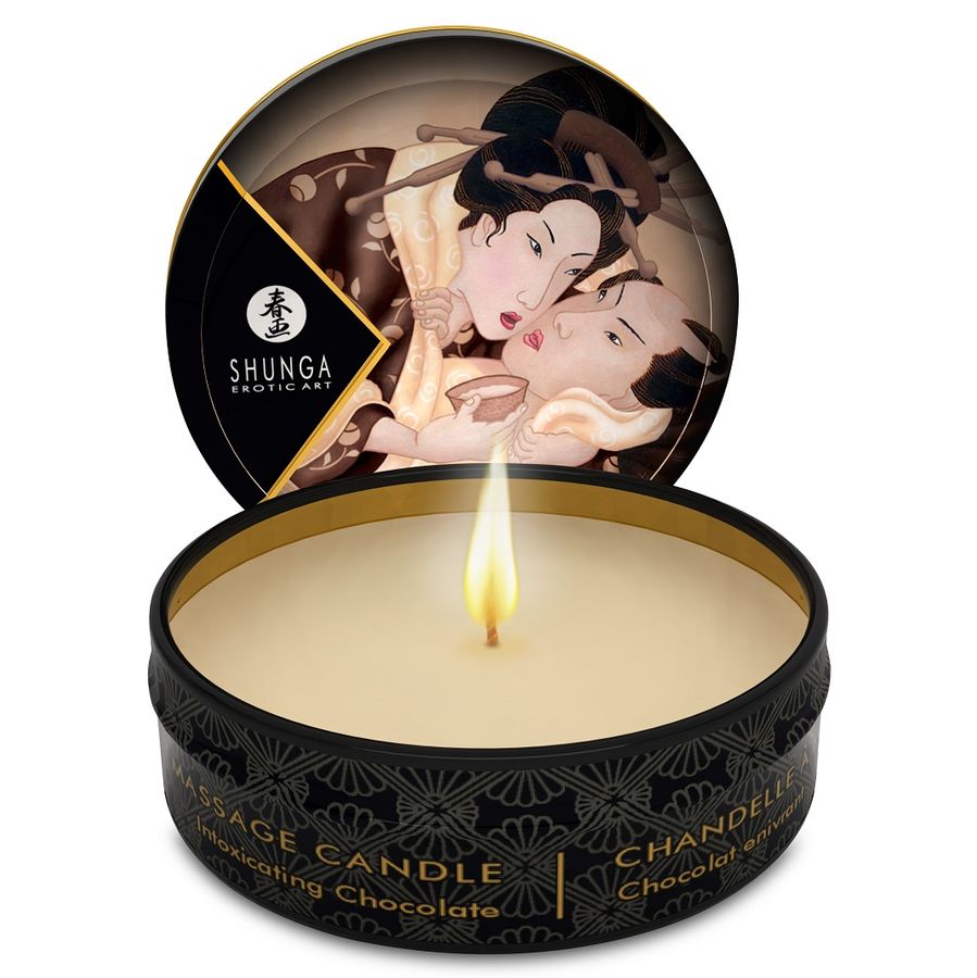 SHUNGA - MINI CARESS BY CANDELIGHT CHOCOLATE MASSAGE CANDLE 30 ML - 53Xshop