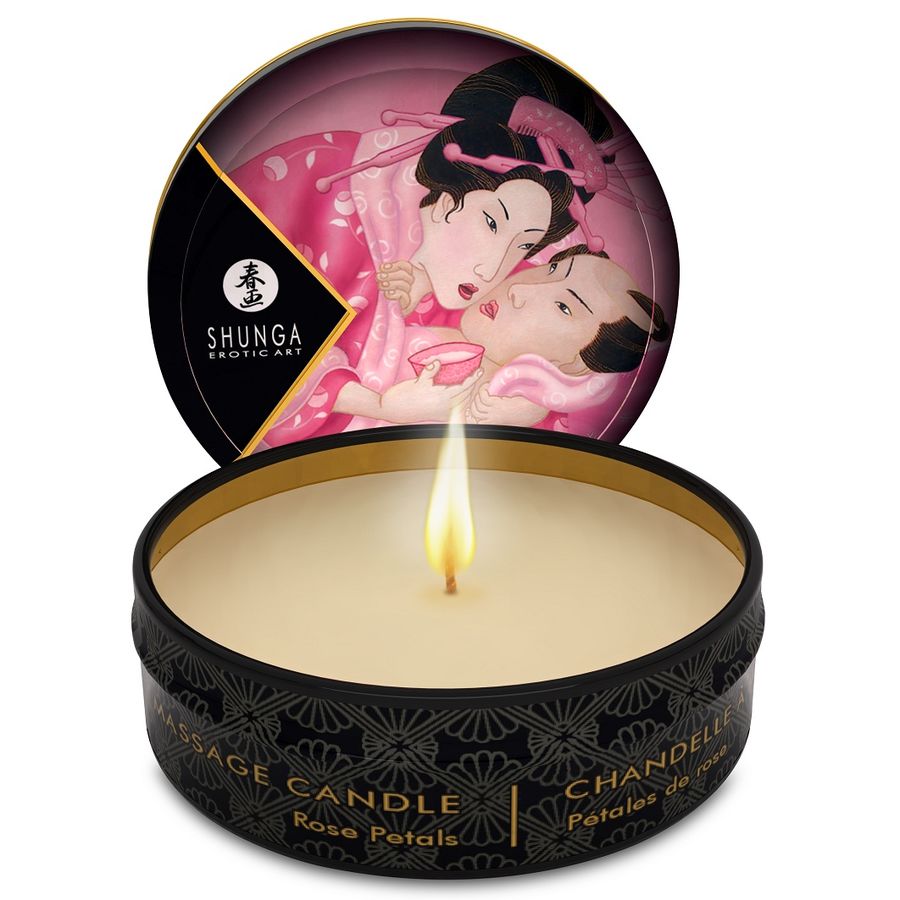 SHUNGA - MINI CARESS BY CANDELIGHT ROSES MASSAGE CANDLE 30 ML - 53Xshop