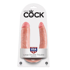 KING COCK - U-SHAPED LARGE DOUBLE TROUBLE FLESH 17.8 CM - 53Xshop