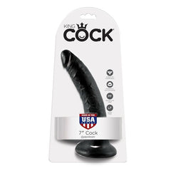 KING COCK - 7 DILDO BLACK 17.8 CM - 53Xshop