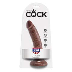 KING COCK - 7 DILDO CHOCOLATE 17.8 CM - 53Xshop