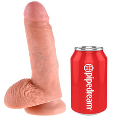 KING COCK - 7 DILDO FLESH WITH BALLS 17.8 CM - 53Xshop