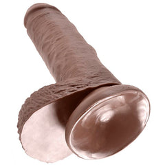 KING COCK - 7 DILDO BROWN WITH BALLS 17.8 CM - 53Xshop