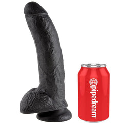 KING COCK - 9 DILDO BLACK WITH BALLS 22.9 CM - 53Xshop