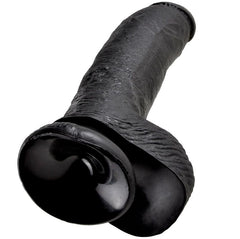 KING COCK - 9 DILDO BLACK WITH BALLS 22.9 CM - 53Xshop