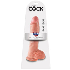 KING COCK - 10 DILDO FLESH WITH BALLS 26.5 CM - 53Xshop