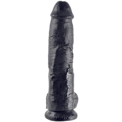 KING COCK - 10 DILDO BLACK WITH BALLS 25.4 CM - 53Xshop