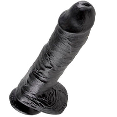 KING COCK - 10 DILDO BLACK WITH BALLS 25.4 CM - 53Xshop