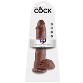 KING COCK - 10 DILDO BROWN WITH BALLS 25.4 CM - 53Xshop